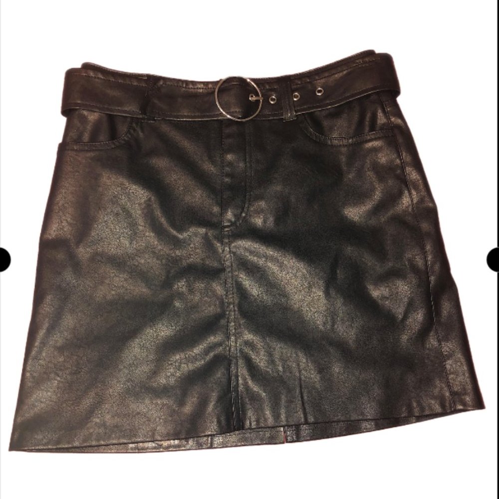 NWT Faux Leather Skirt